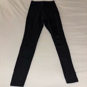 aerie Leggings, The Hugger High Waisted Pocket Legging, Black XS